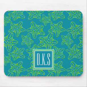 Mousepad Monograma do teste padrão da multidão da estre
