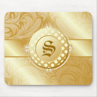 Mousepad monograma dourado do açúcar 311-Superfine