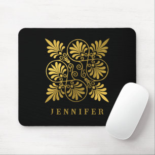 Mousepad Monograma Dourado do Andino Grego Antigo