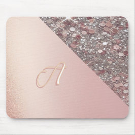 Mousepad Monograma Dourado Elegante