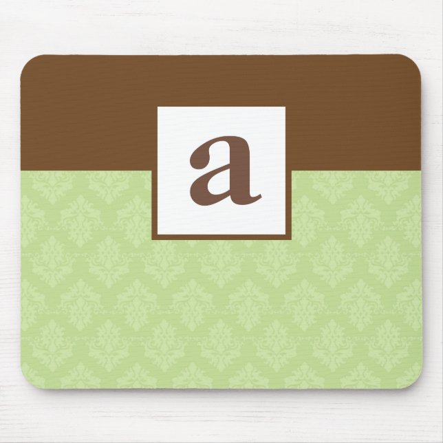 Mousepad Monograma e Cor damasco (Frente)