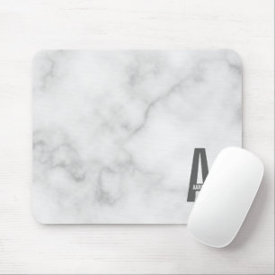 Mousepad Monograma e Nome de Negrito Personalizado Moderno