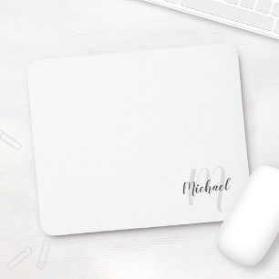 Mousepad Monograma e Nome Personalizados de Script Moderno