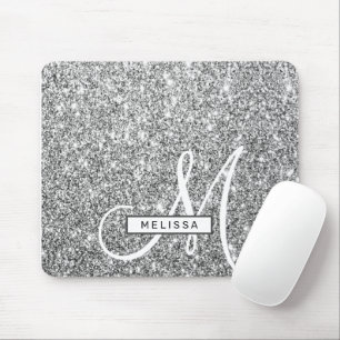 Mousepad Monograma e Nome Personalizados do Sparkle Glitter
