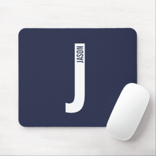 Mousepad Monograma e Nome Personalizados Modernos e Destaca