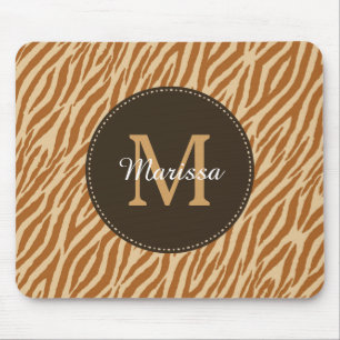 Mousepad Monograma e nome Tawny à moda do impressão da