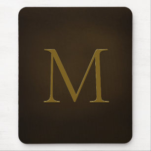 Mousepad Monograma embutido Dourado antigo personalizado