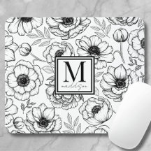 Monograma Feminino Personalizado com Padrão Floral