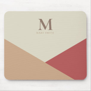 Mousepad Monograma Geométrico Minimalista Elegante
