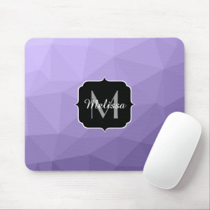 Mousepad Monograma geométrico roxo ultravioleta da malha