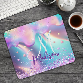 Mousepad Monograma holográfico holográfico de gotejamento d