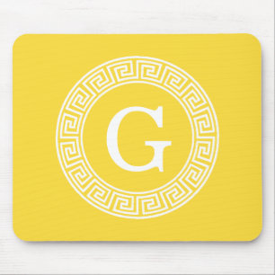 Mousepad Monograma Inicial do Quadro-Chave Grego