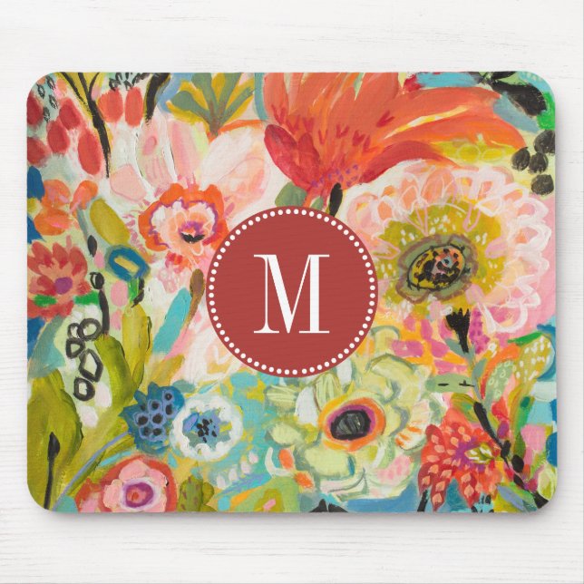 Mousepad Monograma | Jardim Secreto Floral III (Frente)