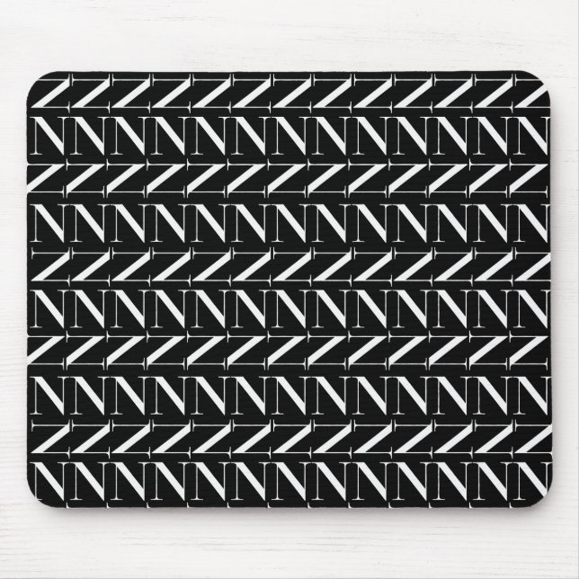 Mousepad Monograma - Letra inicial N (Frente)