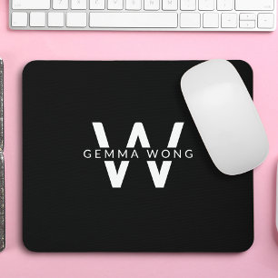 Mousepad Monograma Minimalista Moderno Inicial