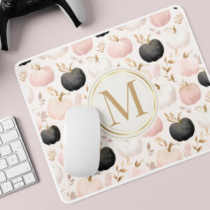 Mousepad Monograma Moderno de Abóbora - Inicial Personaliza
