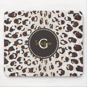 Mousepad Monograma moderno de impressão do padrão de chita