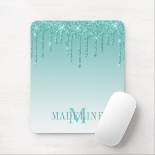Mousepad Monograma moderno e fascinável de olhos lacrimeja