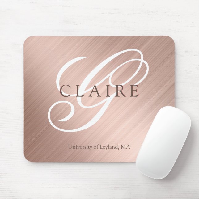 Mousepad Monograma Nome da Escola de Volta às Aulas (Com mouse)