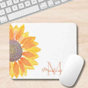 Mousepad Monograma Nome Floral