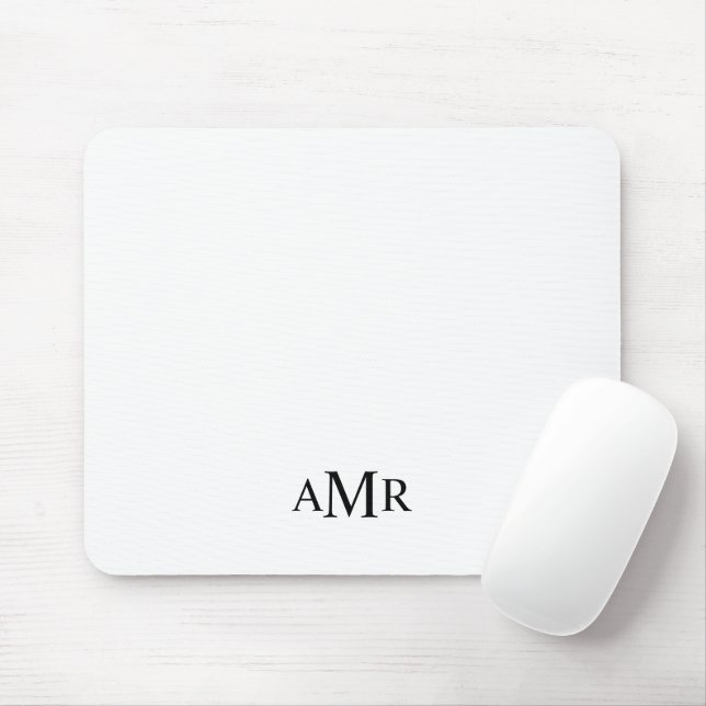 Mousepad Monograma Personalizado Clássico (Com mouse)