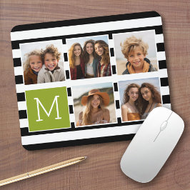 Mousepad Monograma Personalizado de Colagem de Fotografias