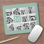 Mousepad Monograma Personalizado de Colagem de Fotografias<br><div class="desc">Use até 11 quadrados Instagram ou selecione fotos telefônicas para criar um presente exclusivo e pessoal. Ou você pode ficar com o filhote hipster e fazer uma moda. Se precisar ajustar as fotos,  clique na ferramenta personalizar para fazer alterações.</div>