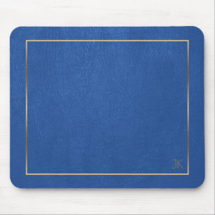 Mousepad Monograma Personalizado de Quadro Dourado de Textu