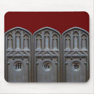 Mousepad Monograma Personalizado do Arco Gótico Tudor de B