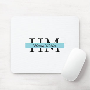 Mousepad Monograma Personalizado Iniciais person