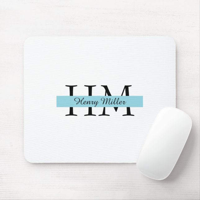 Mousepad Monograma Personalizado | Iniciais person (Com mouse)