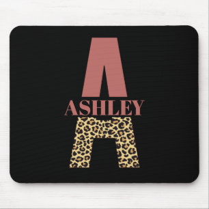 Mousepad Monograma Personalizado Uma Impressão Colar Rosa