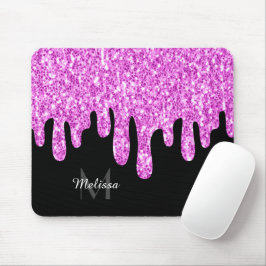 Mousepad Monograma preto-colorido brilhante