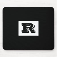 Monograma preto esboçado grande, preto