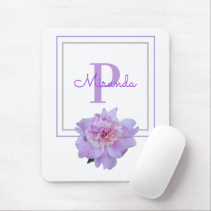 Mousepad Monograma Puro Moldado Flor de Pênia Rosa