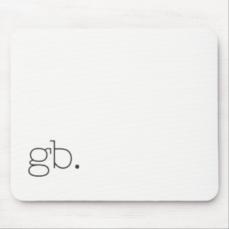 Mousepad Monograma Retro Minimal Branco