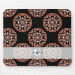 Mousepad Monograma Safari Sunset Bohemian Bolinhas Mandala