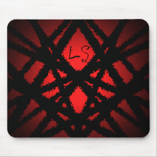 Mousepad Monograma simétrico de abstrato