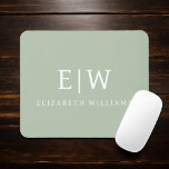 Mousepad Monograma Simples Profissional Elegante Minimalist<br><div class="desc">Apresentando nossa coleção profissional simples de monogramas minimalista: eleve seu estilo com sofisticação de eterno e elegância subestimada. Criada com muita atenção aos detalhes, esta coleção apresenta designs minimalistas adornados com seu monograma personalizado. Cada peça exumenta profissionalismo e refinamento, perfeito para fazer uma impressão duradoura em qualquer cenário. De artigos...</div>