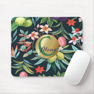 Mousepad Monograma Tropical Floral Exótico