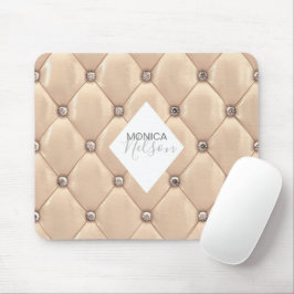 Mousepad monograma tufado de ouro luxuoso