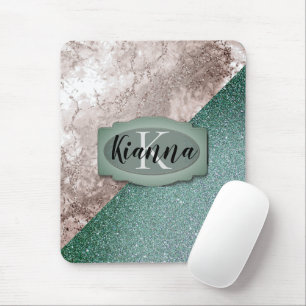 Mousepad Monograma Verde Mtinho Rosa Magrinho