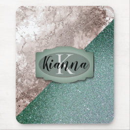 Mousepad Monograma Verde Mtinho Rosa Magrinho
