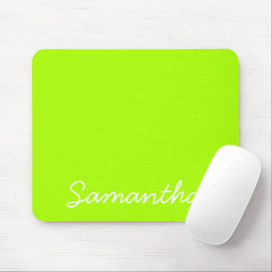 Mousepad monograma verde neon