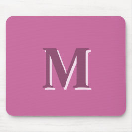 Mousepad monograma vívido, cor-de-rosa sólido