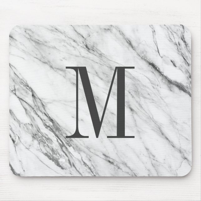 MousePad Monogrammed de pedra de mármore (Frente)