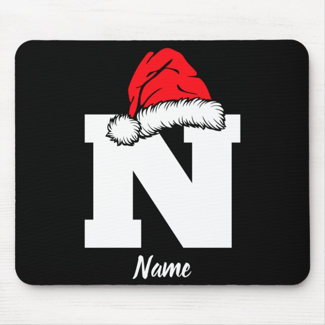 Mousepad Monogrammed Family Christmas With Name  (Frente)