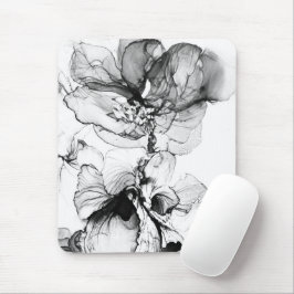 Mousepad Monokrom blomma
