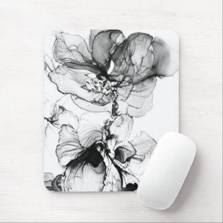 Mousepad Monokrom blomma