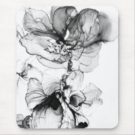 Mousepad Monokrom blomma